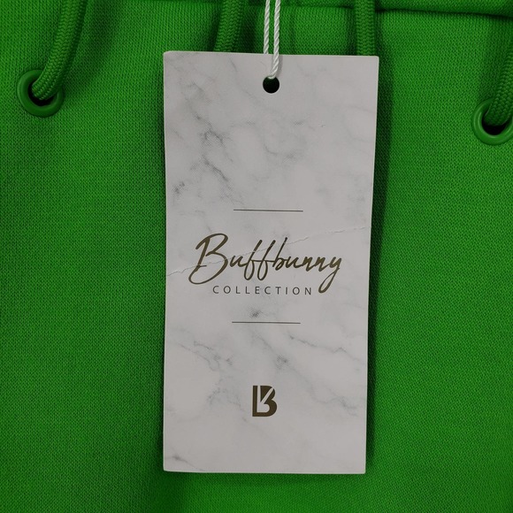 Buffbunny Catalyst Stitch Cropped Sweatshirt M Pullover Crop Crew Franki Green - Picture 4 of 9